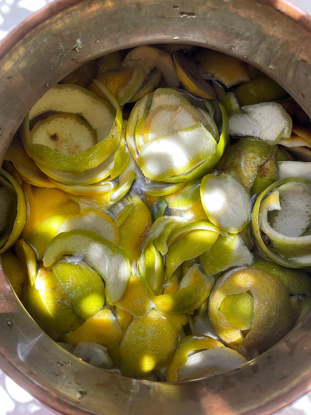 bergamot peels in hydrosol distillation